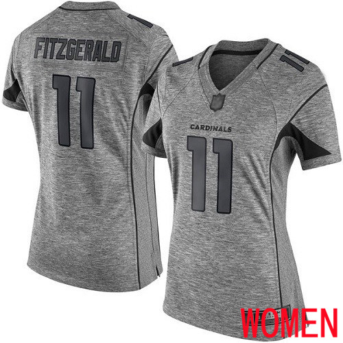 Arizona Cardinals Limited Gray Women Larry Fitzgerald Jersey NFL Football #11 Gridiron->arizona cardinals->NFL Jersey